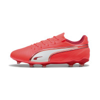 PUMA King Match Gras / Kunstgras Voetbalschoenen (MG) Rood Wit