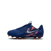 Nike Phantom GX II Haaland Academy Gras / Kunstgras Voetbalschoenen (MG) Kids Donkerblauw Oranje Zilver