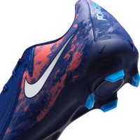 Nike Phantom GX II Haaland Academy Gras / Kunstgras Voetbalschoenen (MG) Donkerblauw Oranje Zilver