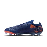 Nike Phantom GX II Haaland Elite Gras Voetbalschoenen (FG) Donkerblauw Oranje Zilver