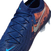 Nike Phantom GX II Haaland Elite Gras Voetbalschoenen (FG) Donkerblauw Oranje Zilver