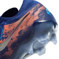 Nike Phantom GX II Haaland Elite Gras Voetbalschoenen (FG) Donkerblauw Oranje Zilver