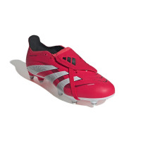 adidas Predator League FT IJzeren-Nop Voetbalschoenen (SG) Rood Wit Zwart