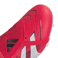 adidas Predator League FT IJzeren-Nop Voetbalschoenen (SG) Rood Wit Zwart