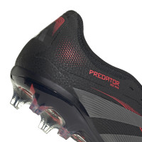 adidas Predator Pro FT Gras Voetbalschoenen (FG) Zwart Grijs Rood