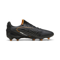 PUMA King Ultimate Gras / Kunstgras Voetbalschoenen (MG) Zwart Oranje Zilver