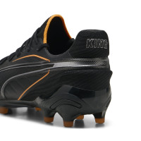 PUMA King Ultimate Gras / Kunstgras Voetbalschoenen (MG) Zwart Oranje Zilver