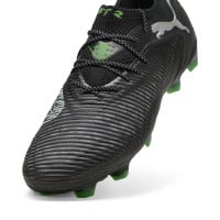 PUMA Future 8 Ultimate Low Gras Voetbalschoenen (FG) Zwart Grijs Groen