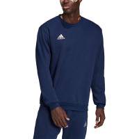 adidas Entrada 22 Crew Sweater Donkerblauw Wit