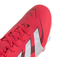 adidas Predator Club Gras / Kunstgras Voetbalschoenen (MG) Rood Wit Zwart