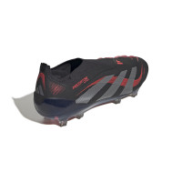 adidas Predator Elite Veterloze Gras Voetbalschoenen (FG) Zwart Grijs Rood