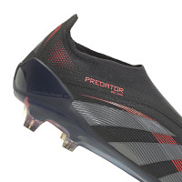 adidas Predator Elite Veterloze Gras Voetbalschoenen (FG) Zwart Grijs Rood