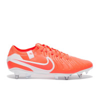 Nike Tiempo Legend 10 Elite IJzeren-Nop Voetbalschoenen (SG) Pro Player Felrood Wit