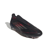 adidas F50 Elite Veterloze Gras Voetbalschoenen (FG) Zwart Rood Zilver