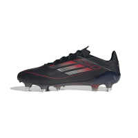 adidas F50 Elite IJzeren-Nop Voetbalschoenen (SG) Zwart Rood Zilver