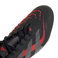 adidas Predator Pro Gras Voetbalschoenen (FG) Zwart Grijs Rood