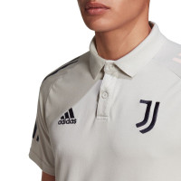 adidas Juventus Polo Trainingsset 2020-2021 Lichtgrijs Donkerblauw