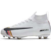 Nike Mercurial Superfly 6 ELITE Gras Voetbalschoenen (FG) Kids Wit Zwart Platinum