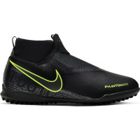 Nike Phantom VSN ACADEMY DF Turf Voetbalschoenen Kids Zwart Zwart Volt