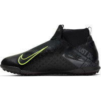 Nike Phantom VSN ACADEMY DF Turf Voetbalschoenen Kids Zwart Zwart Volt